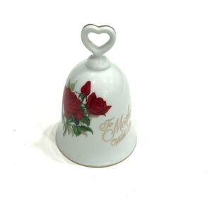 SAJI Fine China Japan Mother Love Roses Bell MOTHERS DAY GIFT